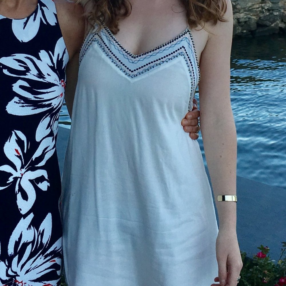 LF Open back, V-neck summer mini dress